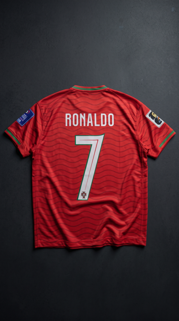 Portugal Cristiano Ronaldo #7 Red Home Concept Jersey – Wavy Special Edition