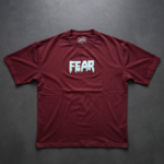 VRTX Fear puff print drop shoulder t-shirt front view